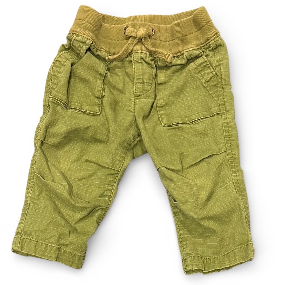 EUC GAP Kids Olive Green Casual Cargo Pants, Elastic Waistband (12-18 mos)